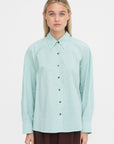 Oversized Shirt Vichy, Green & White