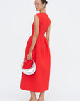 Leah Moulded Dress, Vermillion