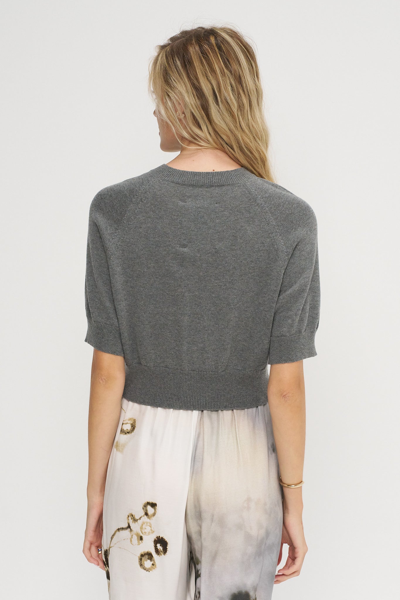 Cotton &amp; Cashmere Top, Grey