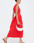 Leah Moulded Dress, Vermillion