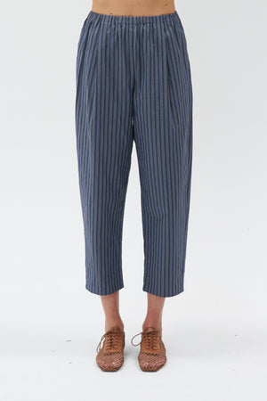 APUNTOB - Striped Trousers, Denim