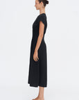Arlo Pin Tucked Dress, Black