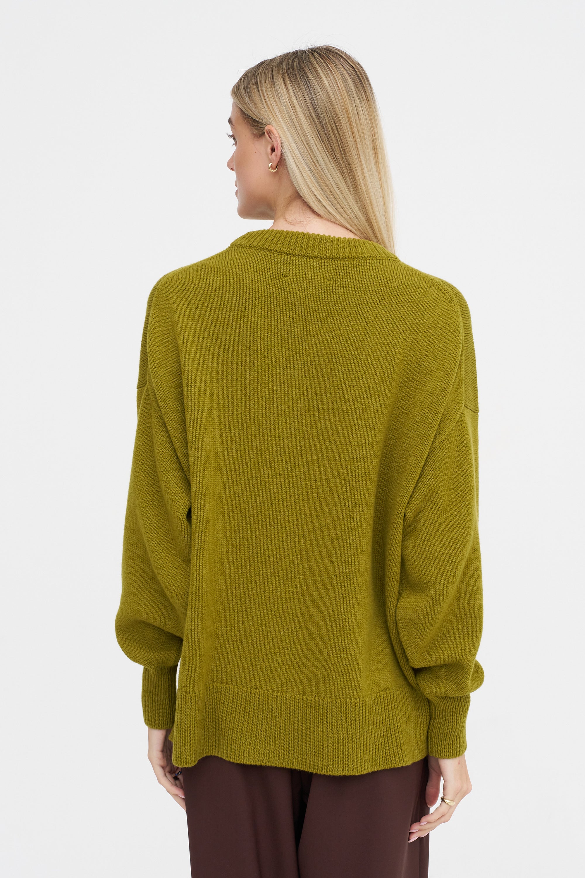 Merino Wool Oversized Sweater, Woodbine