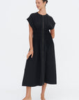 Arlo Pin Tucked Dress, Black
