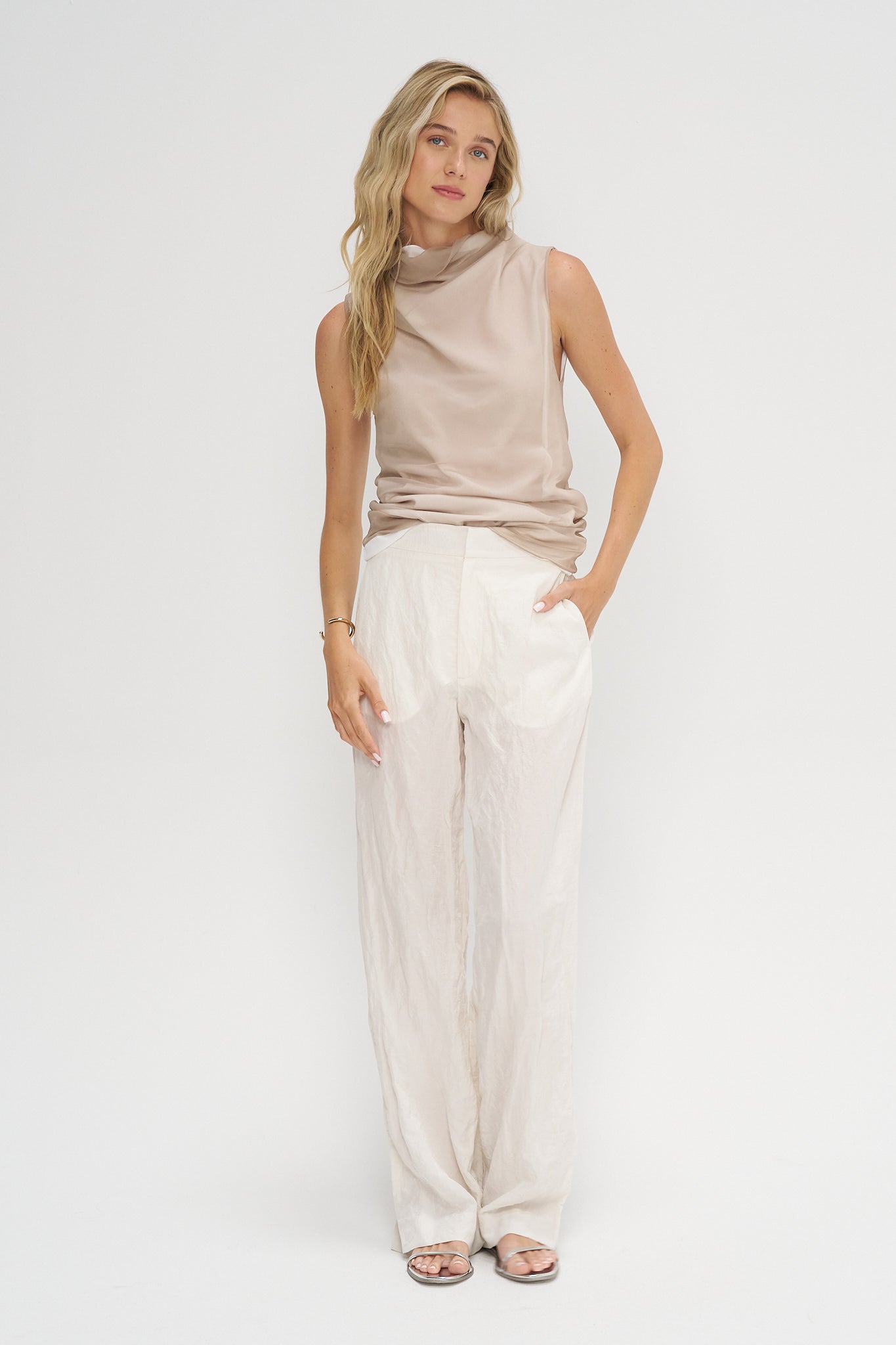Top, Beige &amp; White