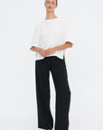 India Silk Boxy T-Shirt, Off White