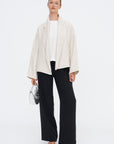 India Silk Boxy T-Shirt, Off White