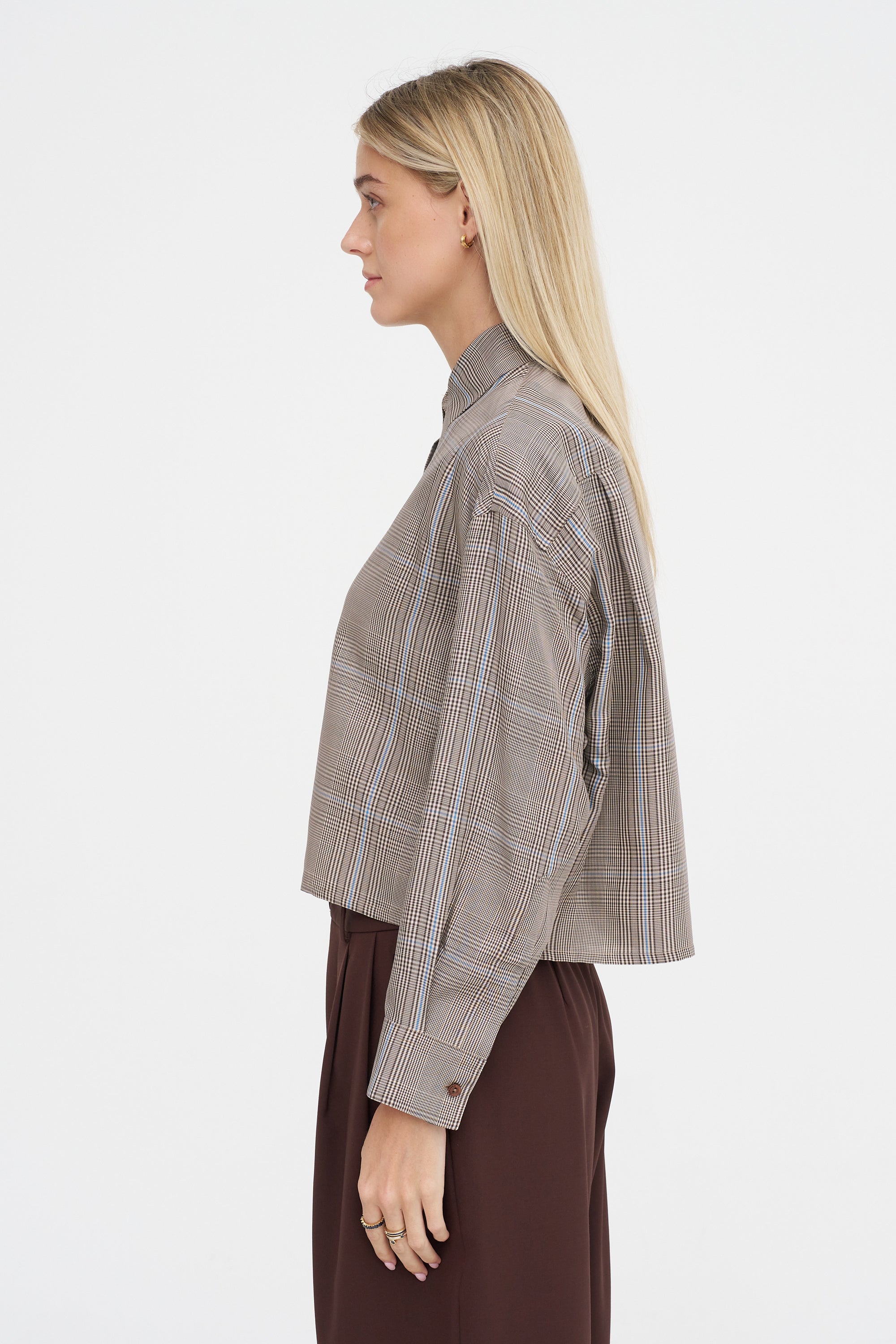 Checked Shirt, Brown