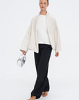 India Silk Boxy T-Shirt, Off White