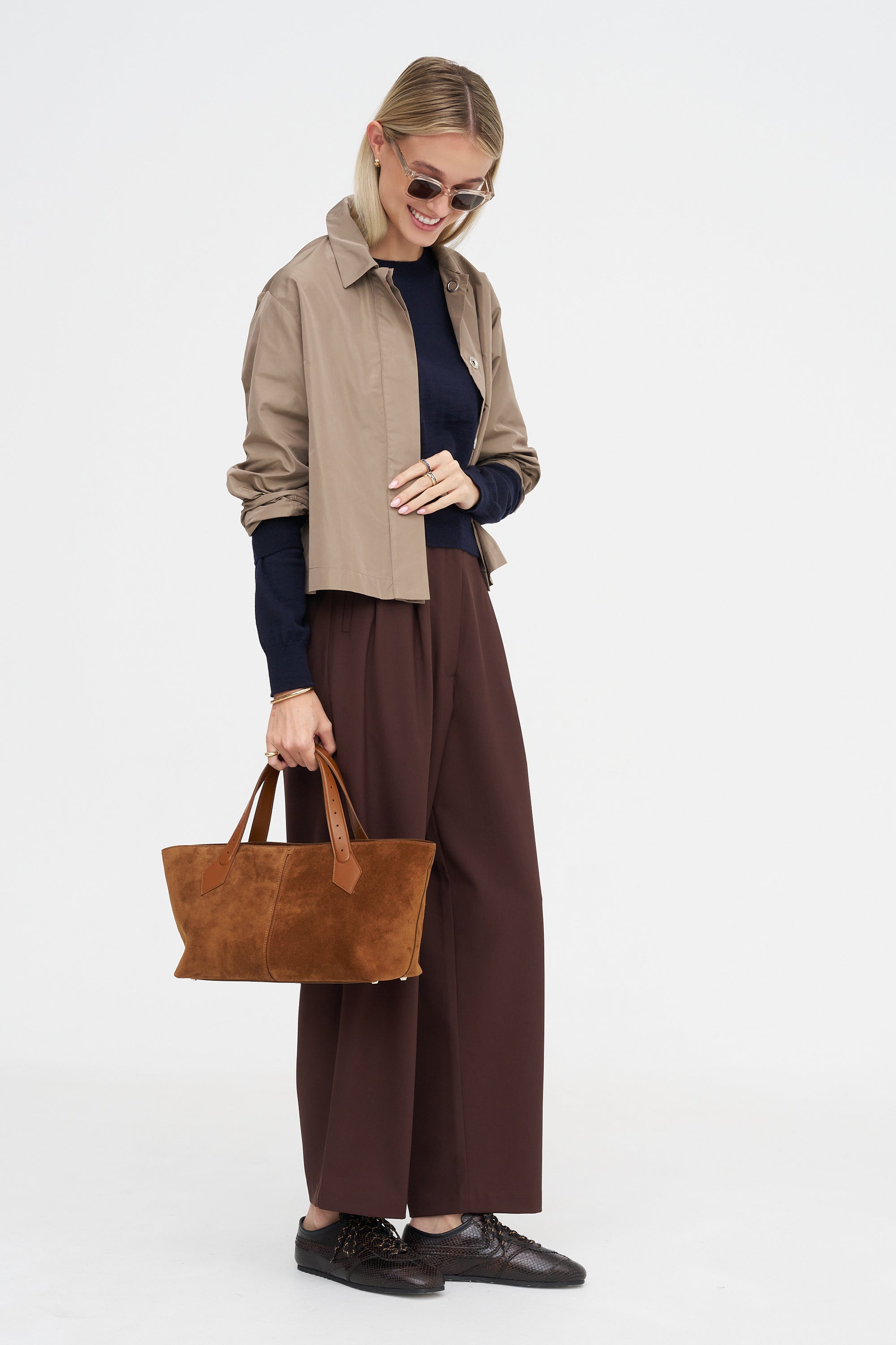 Tailored Masculine Pants, Burgundy