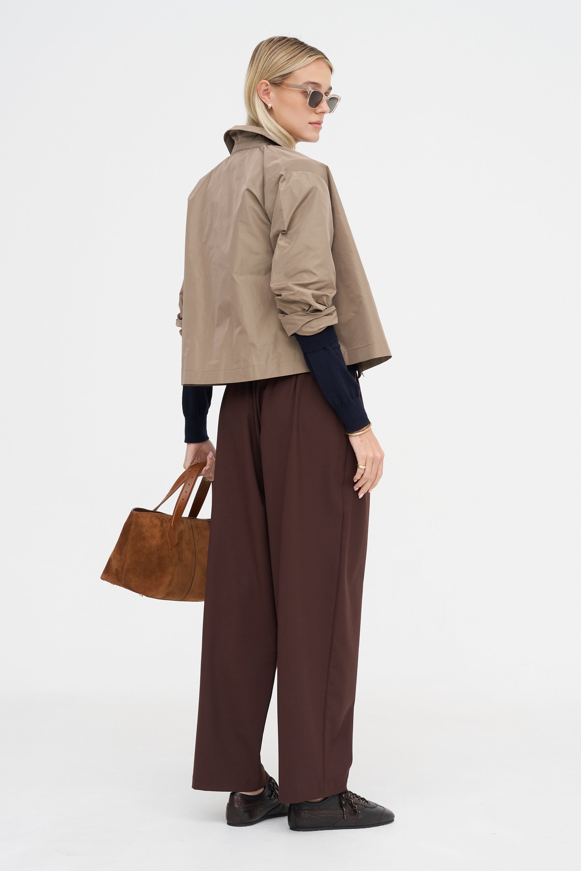 Tailored Masculine Pants, Burgundy