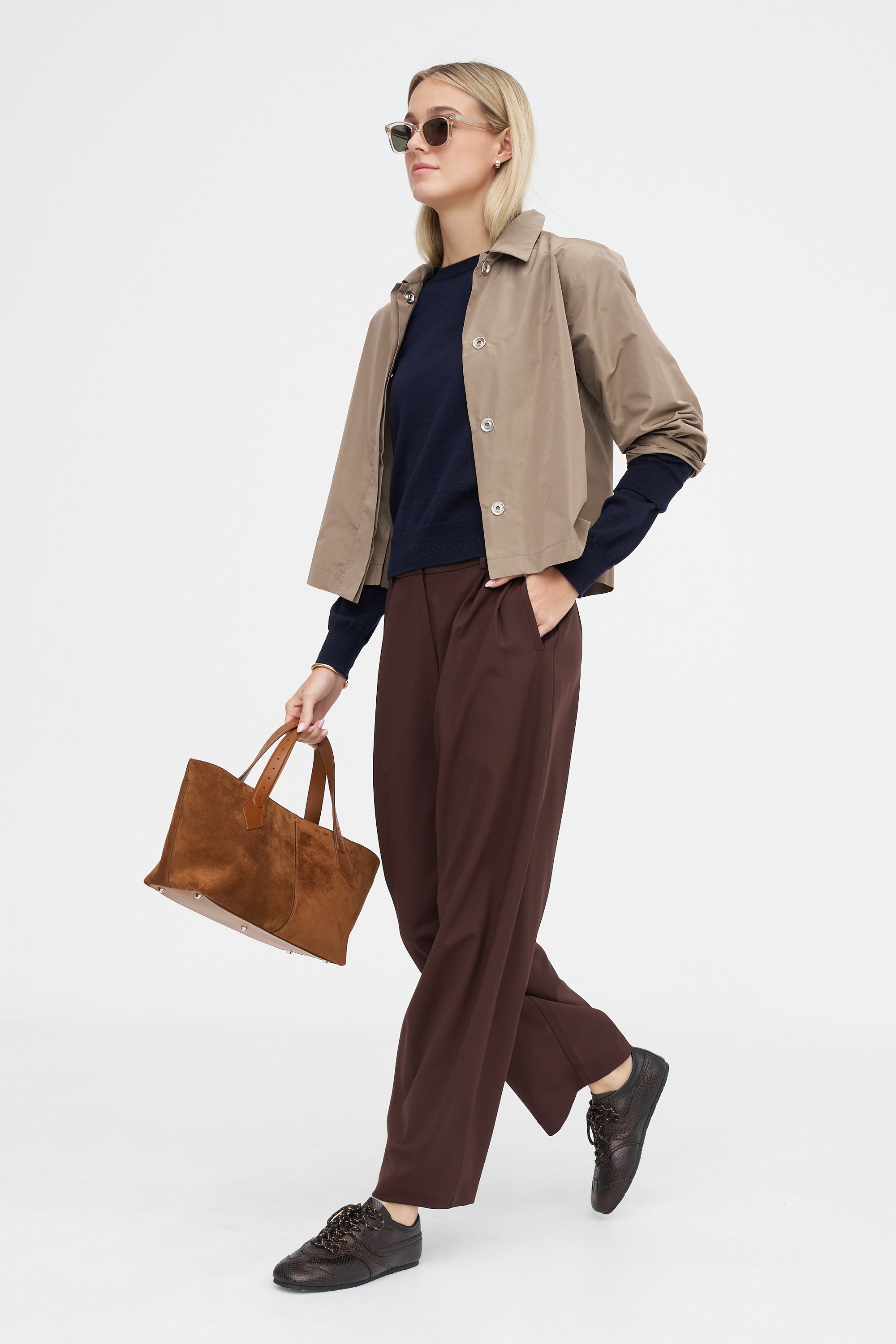 Tailored Masculine Pants, Burgundy