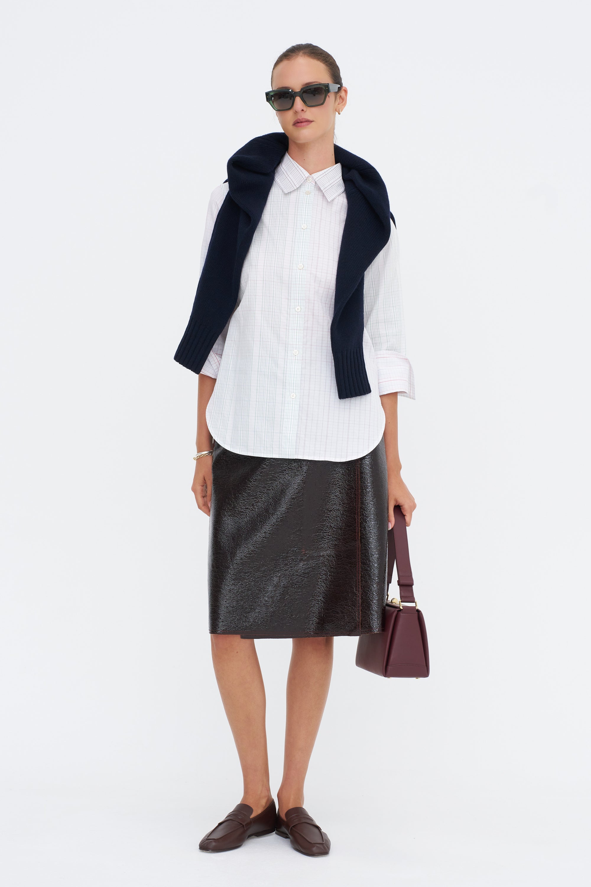 Nico Petite Shirt, Stripe Mix