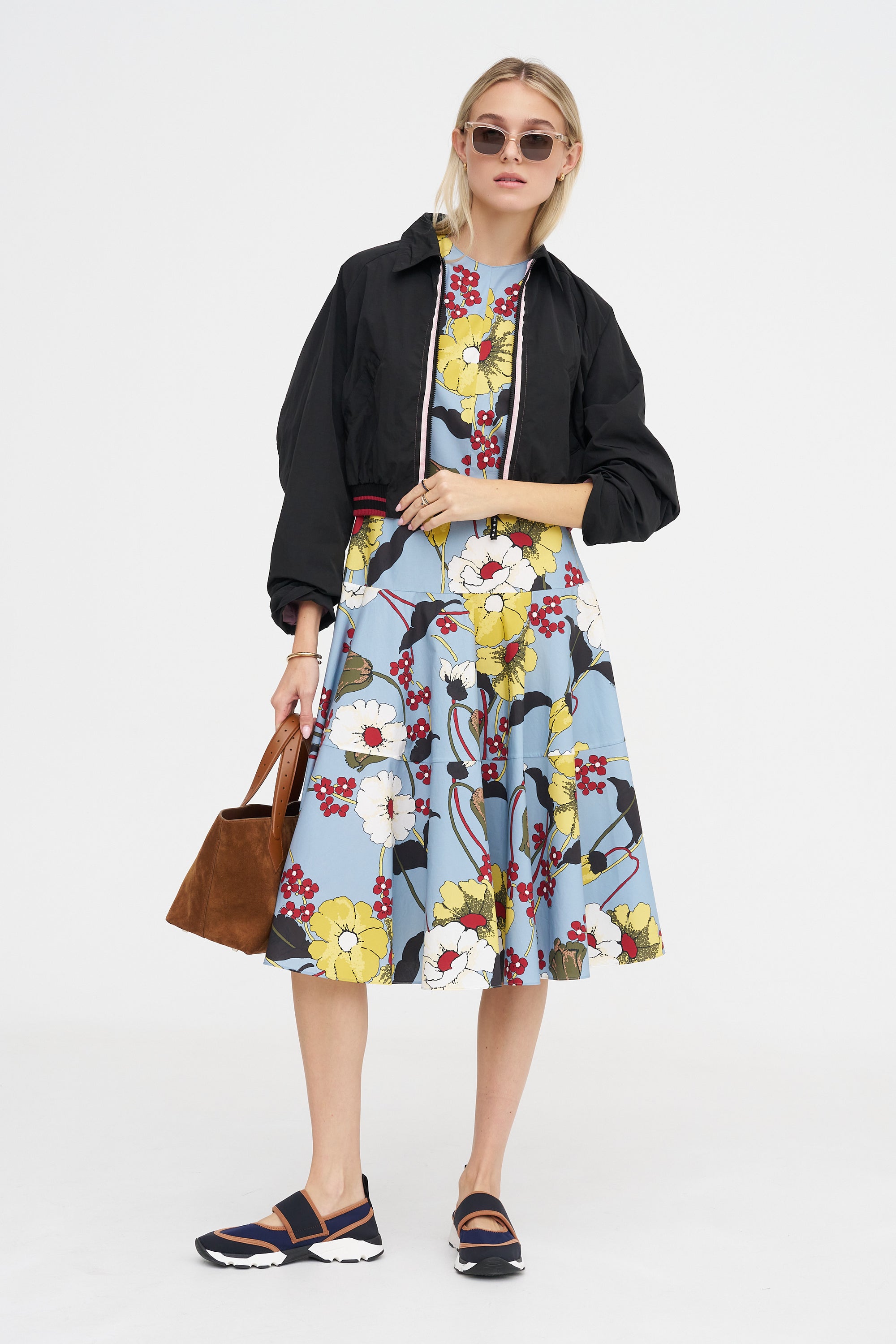 Melodia Print Dress, Sky