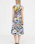 Melodia Print Dress, Sky