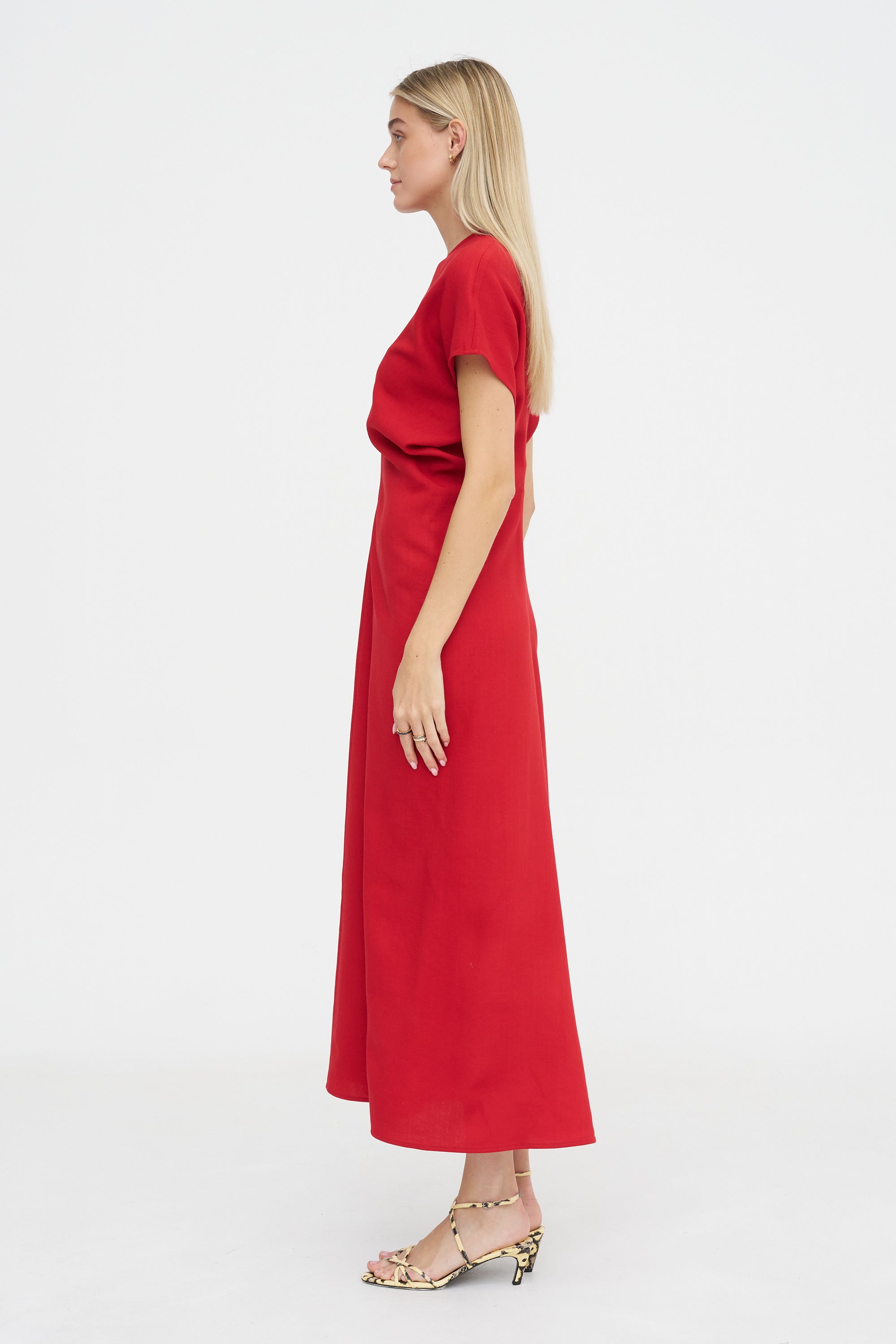 Toteme Slouch Waist Wool Dress, Poppy Kick Pleat Toteme Slouch Waist Wool Dress, Poppy Kick Pleat
