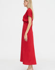Slouch Waist Wool Dress, Poppy