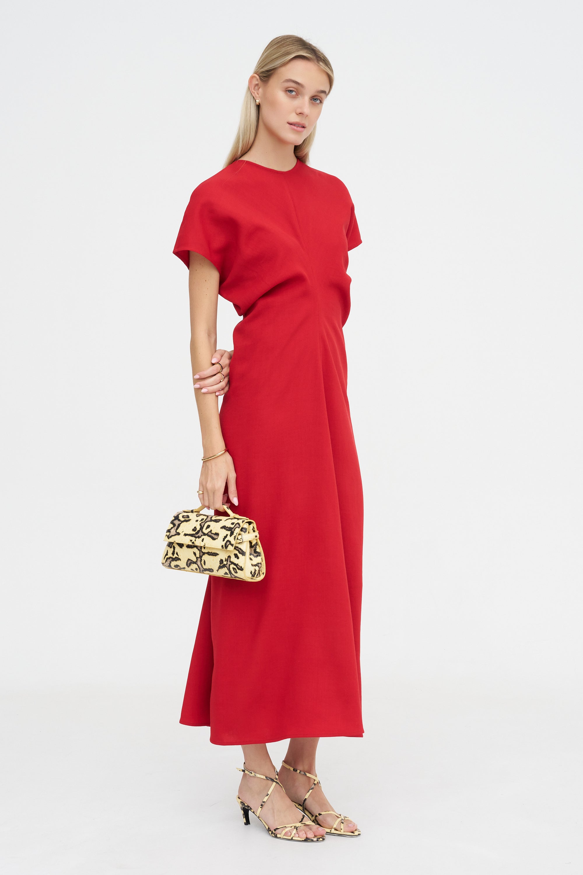 red wool dress Toteme Slouch Waist Wool Dress, Poppy – Kick Pleat