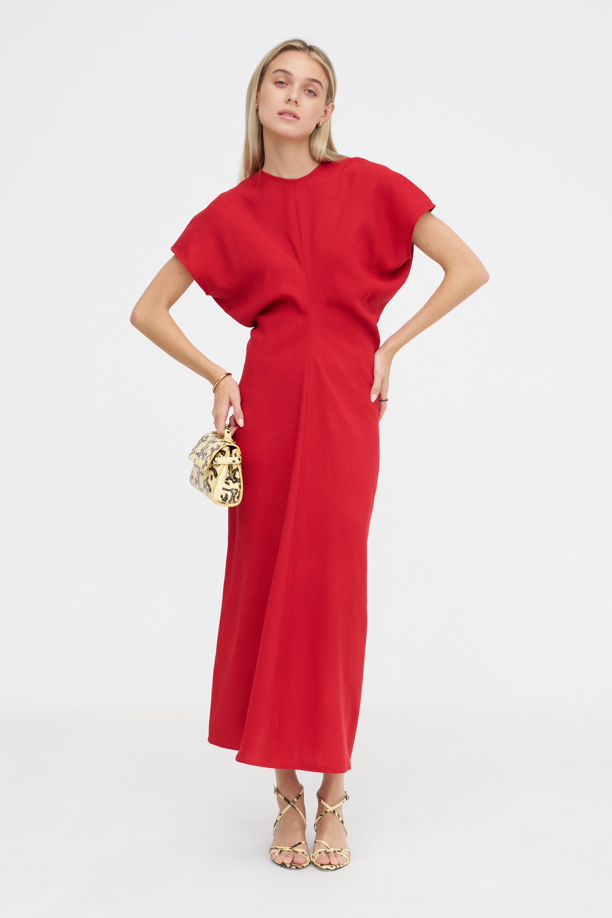 Toteme Slouch Waist Wool Dress, Poppy Kick Pleat Toteme Slouch Waist Wool Dress, Poppy Kick Pleat