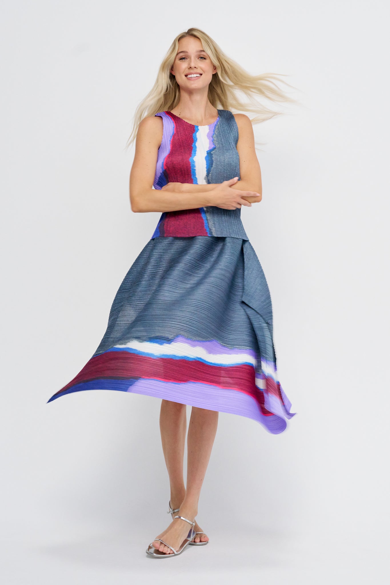 国内買付 PLEATS PLEASE ISSEY MIYAKE GRAINY COLORS Pleats Please Issey Miyake Grainy Colors Top | Harrods US