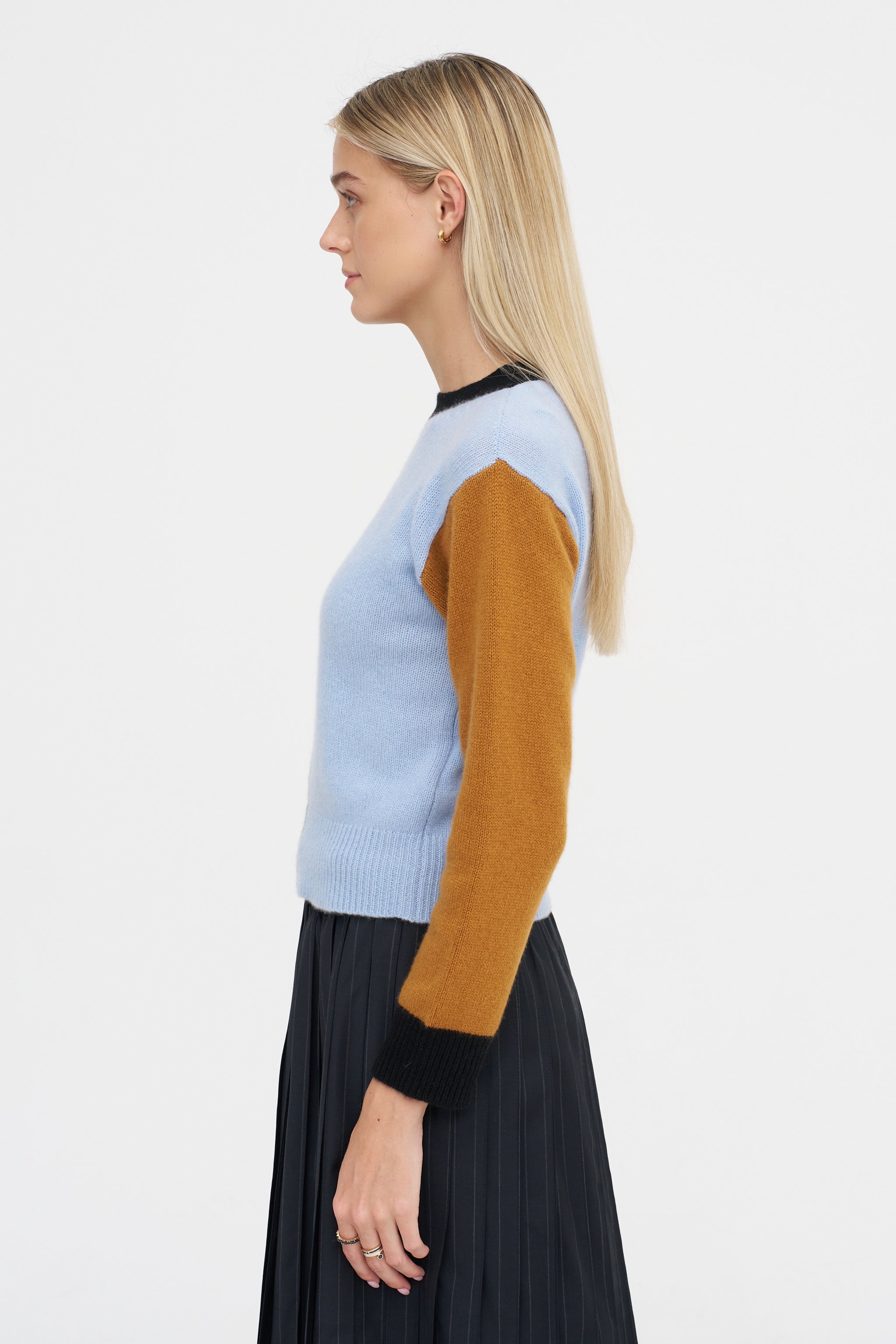 Marni Cashmere Color-Block Sweater, Light Blue – Kick Pleat