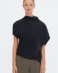 Soft Fold Pleats Top, Black