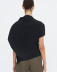 Soft Fold Pleats Top, Black