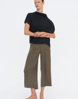 Soft Fold Pleats Top, Black