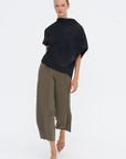 Soft Fold Pleats Top, Black