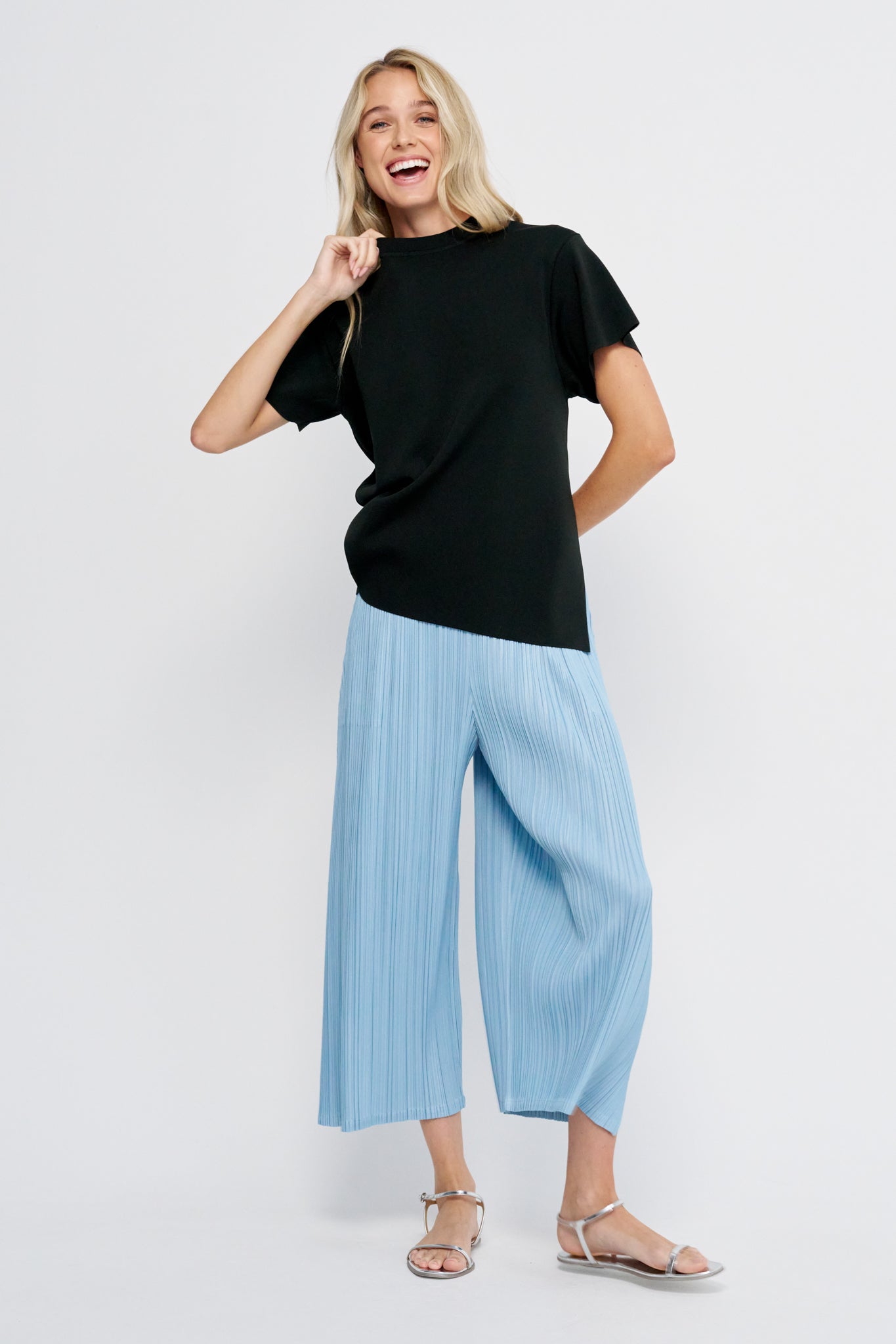 Luster Drape Knit, Black
