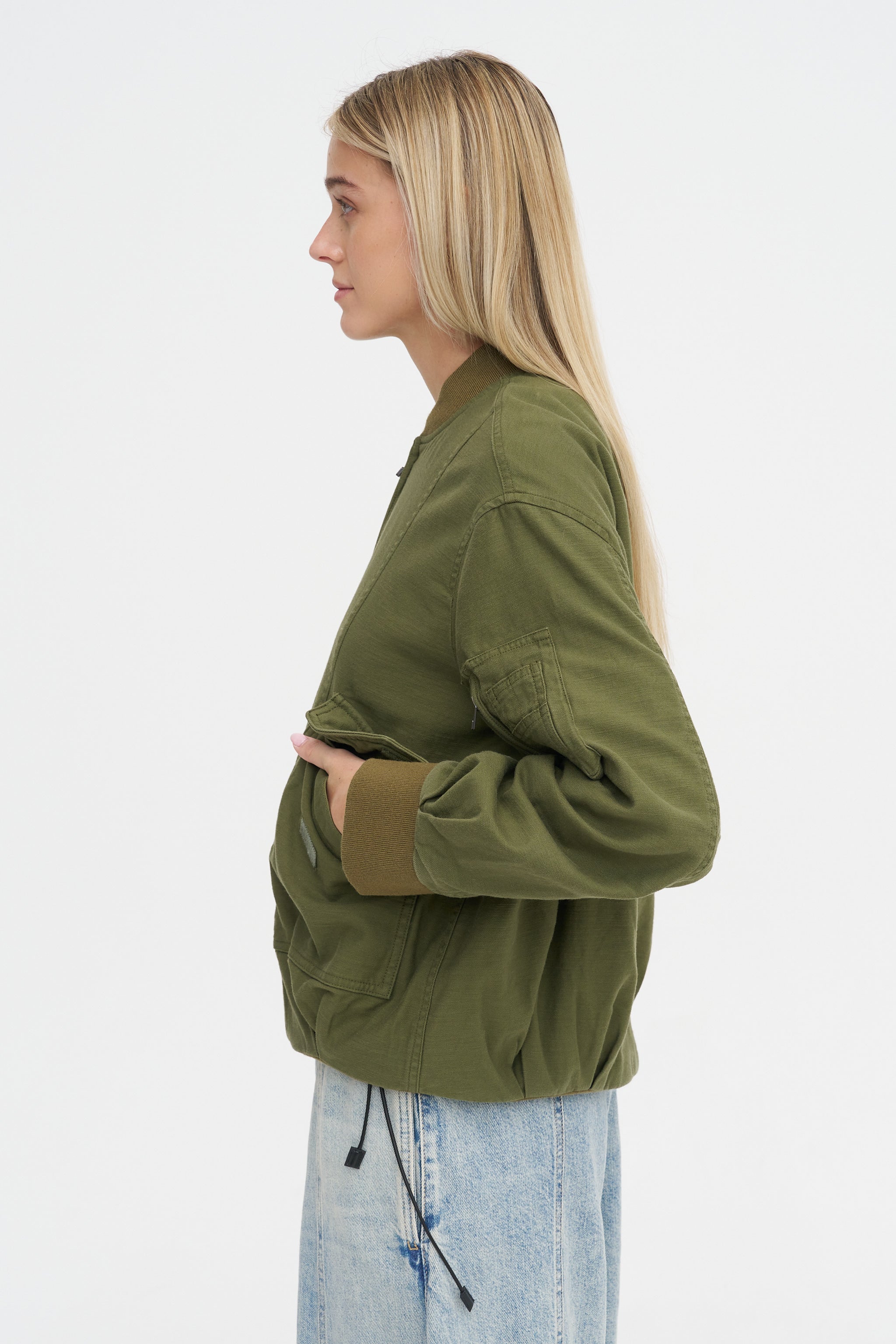 R13 Bubble Bomber, Olive Green – Kick Pleat