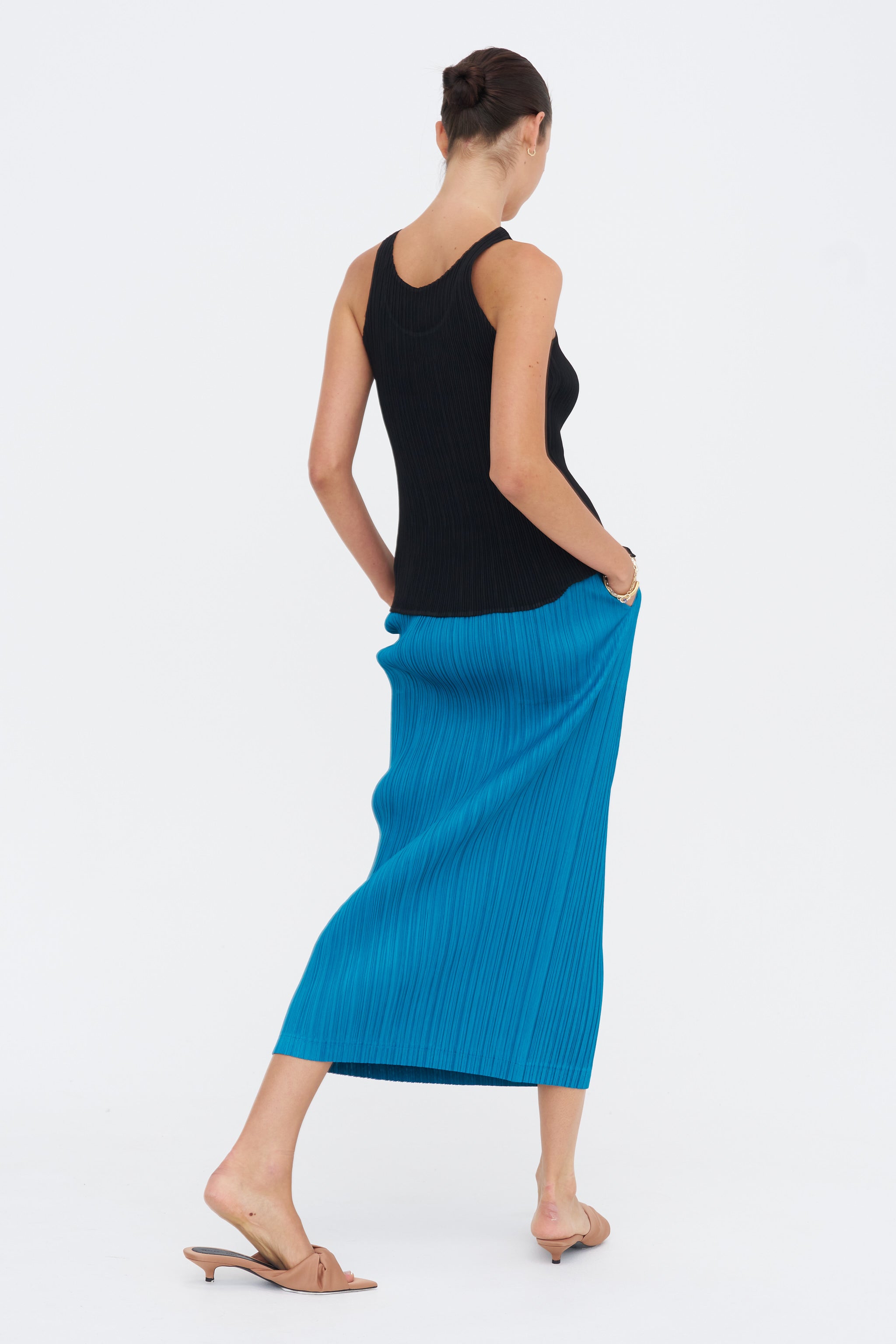 PLEATS PLEASE THICKER BOTTOMS スカート　ブルー3 PLEATS PLEASE THICKER BOTTOMS スカート ブルー3 PLEATS PLEASE