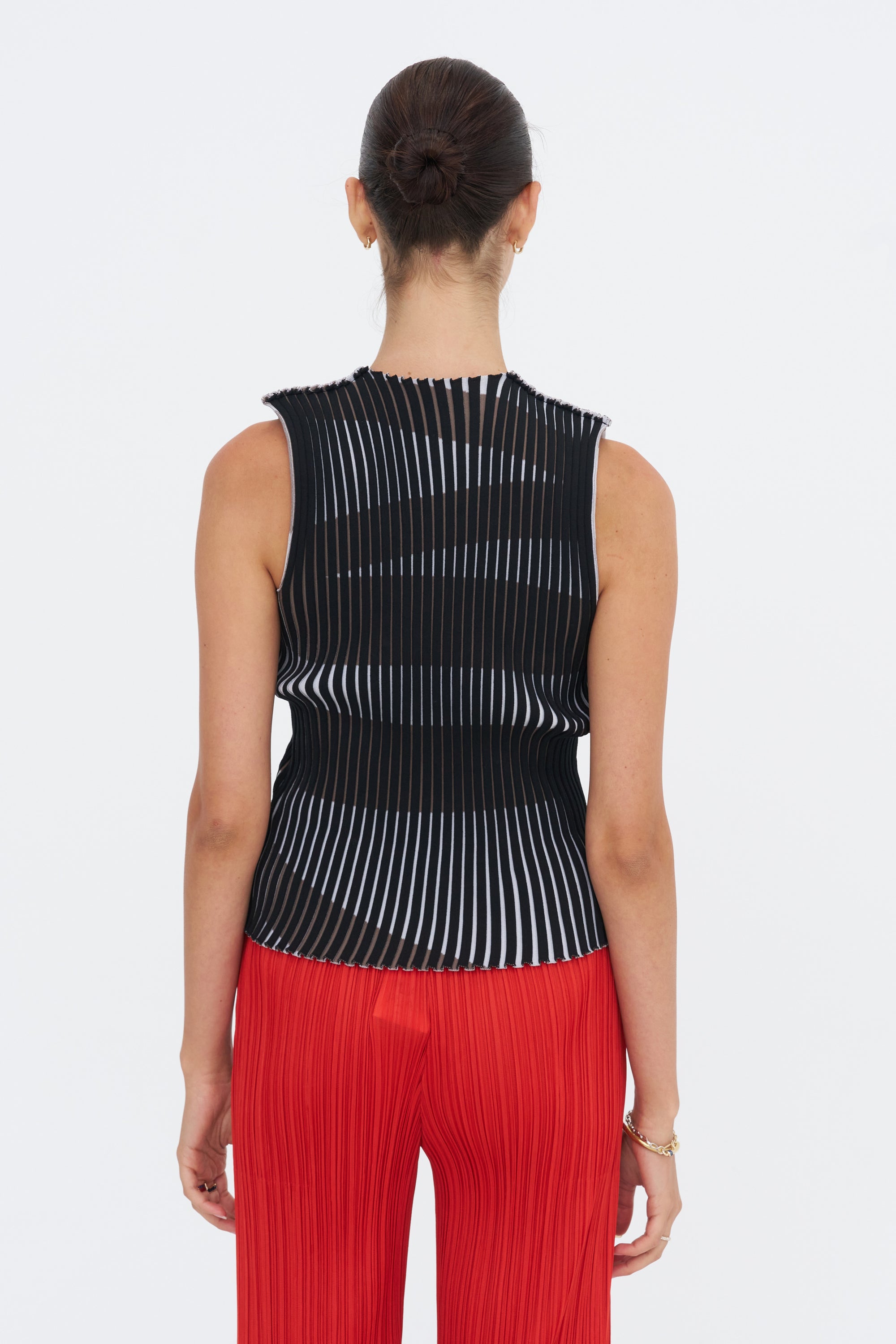 Stripe Plating Knit, Black