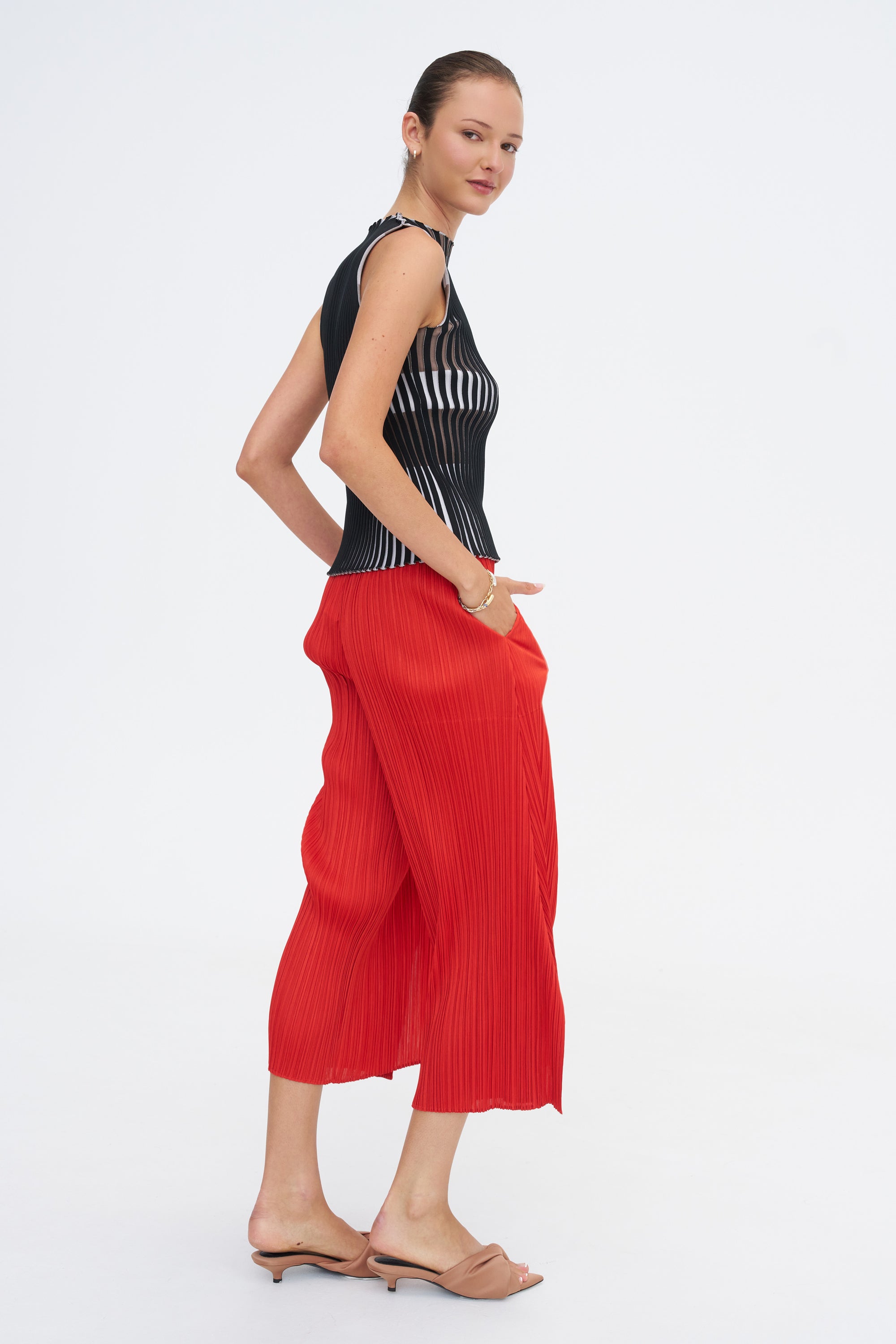 Stripe Plating Knit, Black
