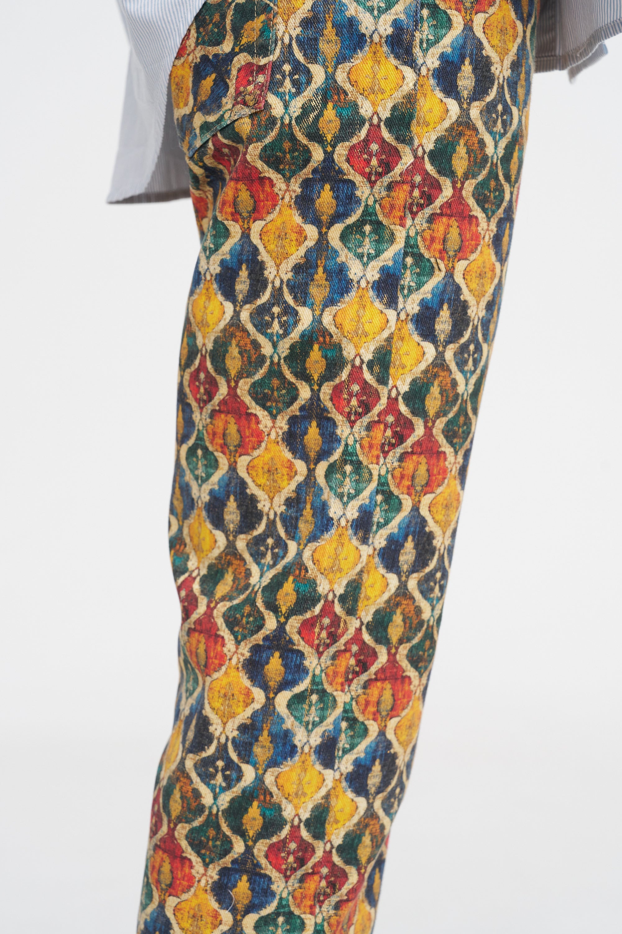 Boy Straight, Gold Orange Ikat