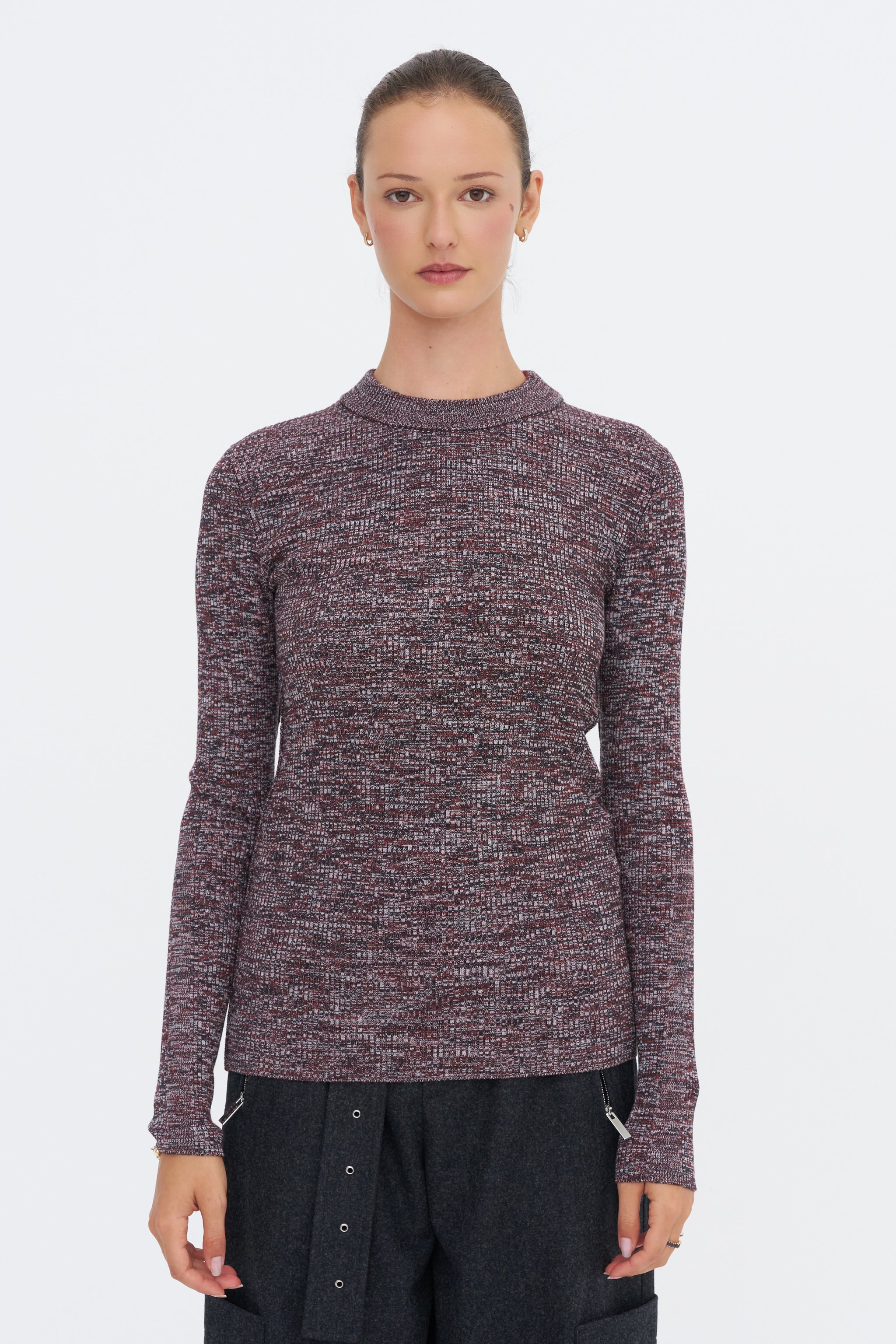 Knit Top, Bordeaux – Kick Pleat
