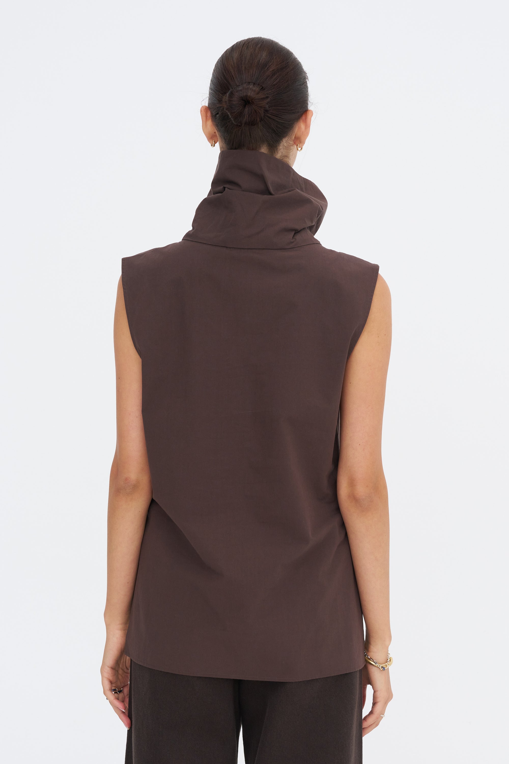 Sleeveless Top, Chocolate
