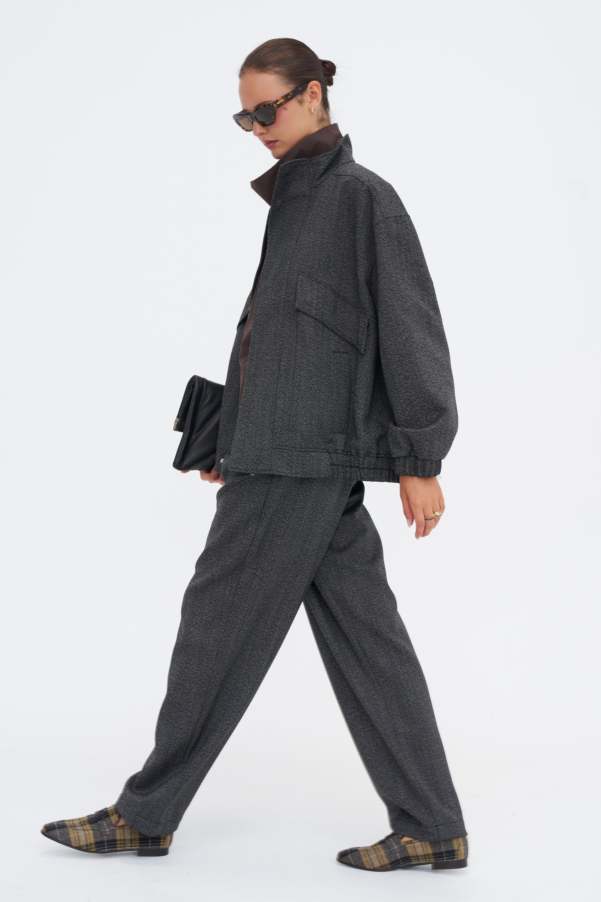 Trouser Pants, Black Chine