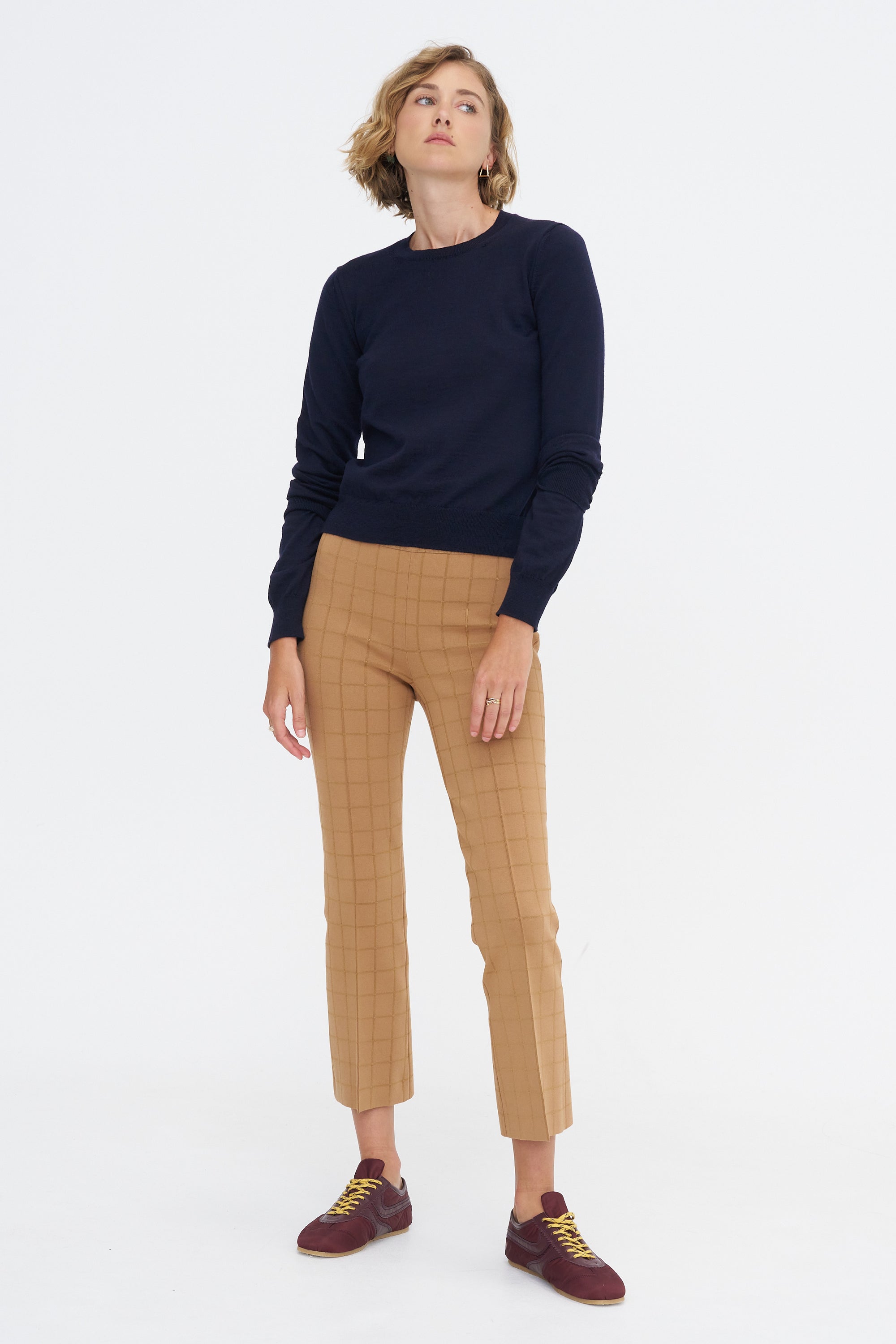 Windowpane Kick Pant, Butterscotch Combo