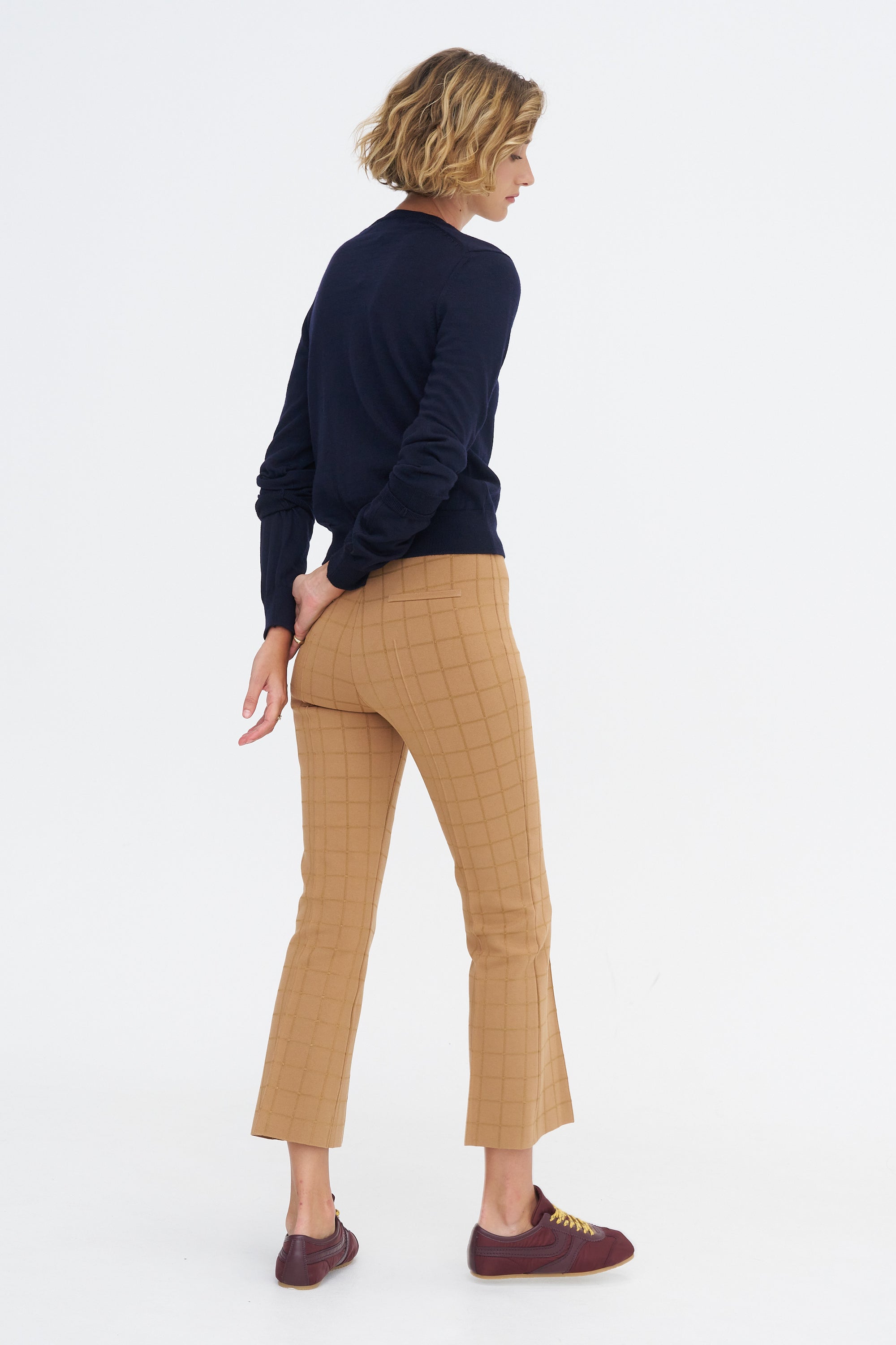 Windowpane Kick Pant, Butterscotch Combo