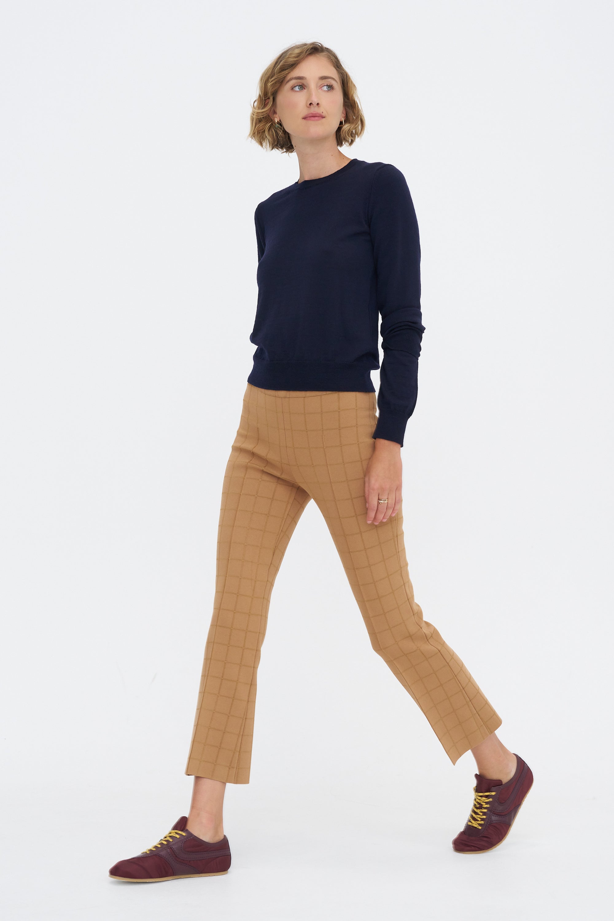 Windowpane Kick Pant, Butterscotch Combo