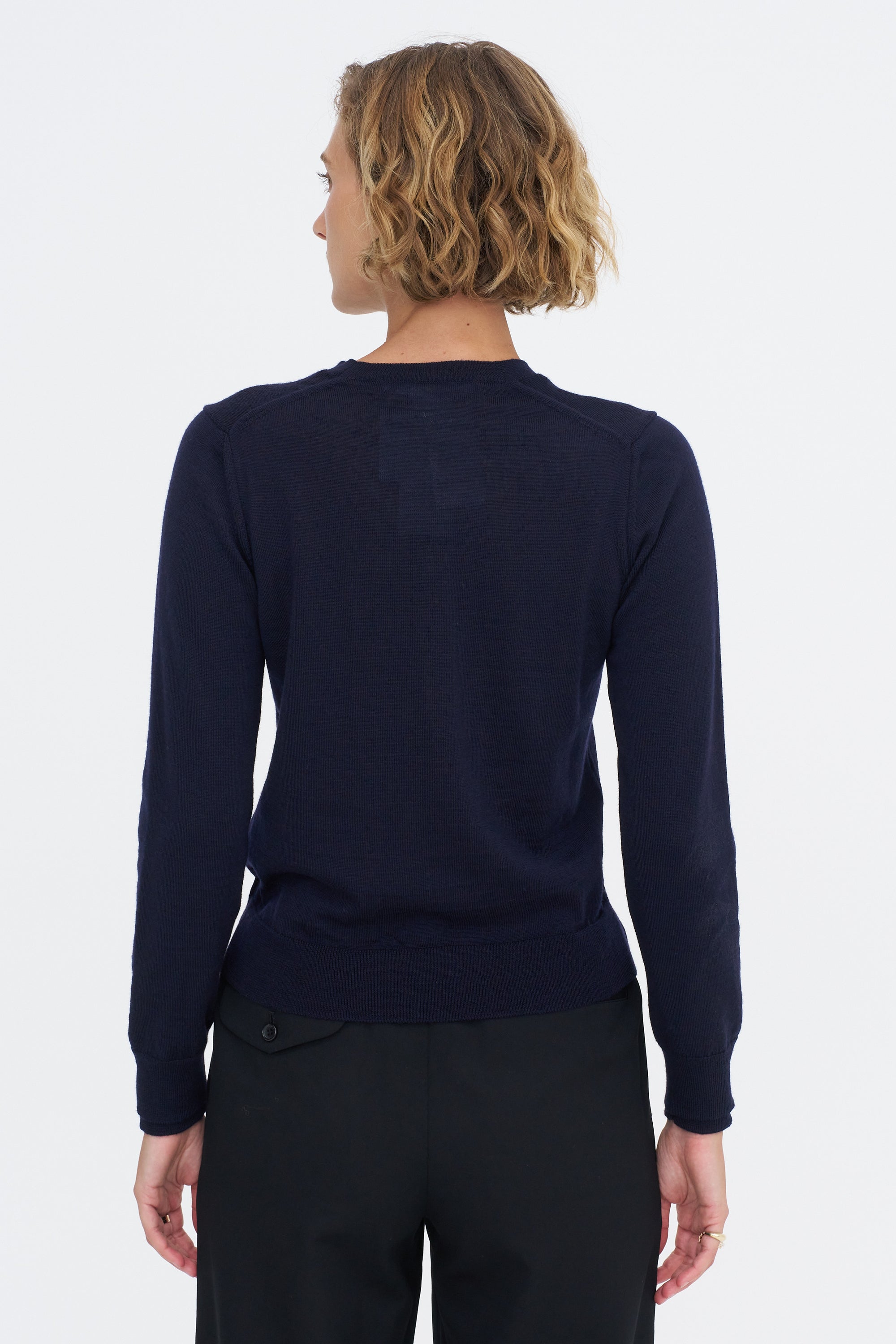 Double-Sleeve Sweater, Navy