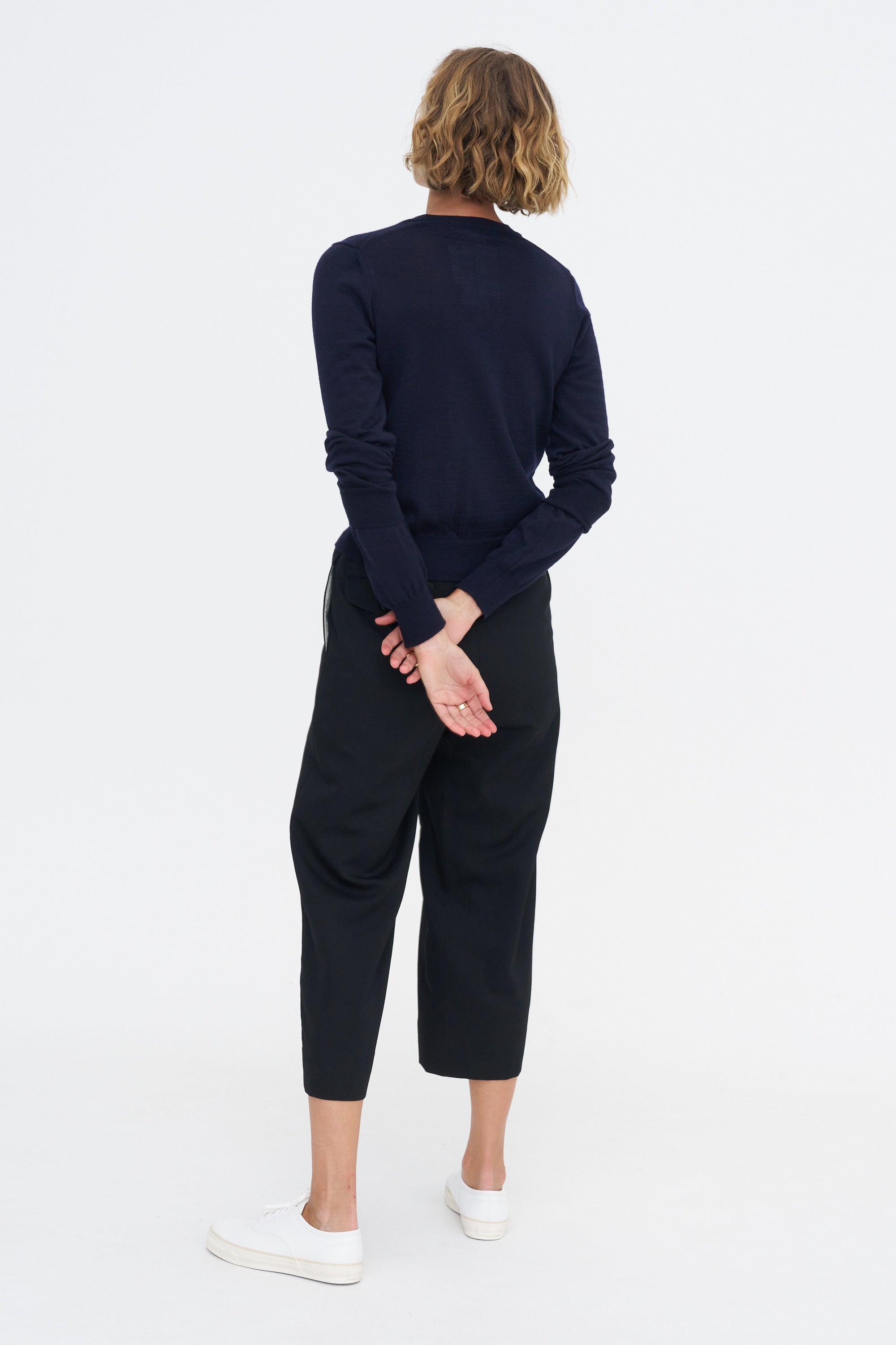 Double-Sleeve Sweater, Navy