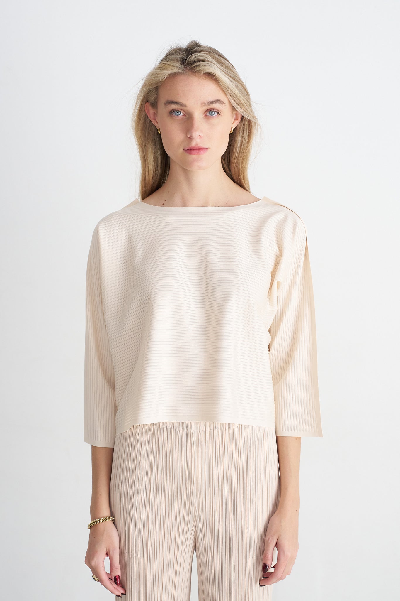 Pleats Please by Issey Miyake - A-Poc Top, Cream