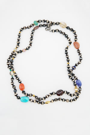 ILEANA MAKRI - Beaded Necklace, Agate Stripe