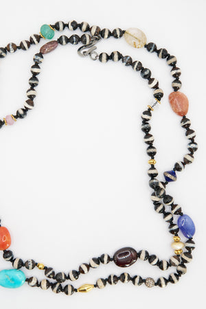 ILEANA MAKRI - Beaded Necklace, Agate Stripe