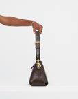 Leather Bag, Dark Grey