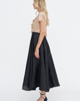 Bow Dress, Almond & Black