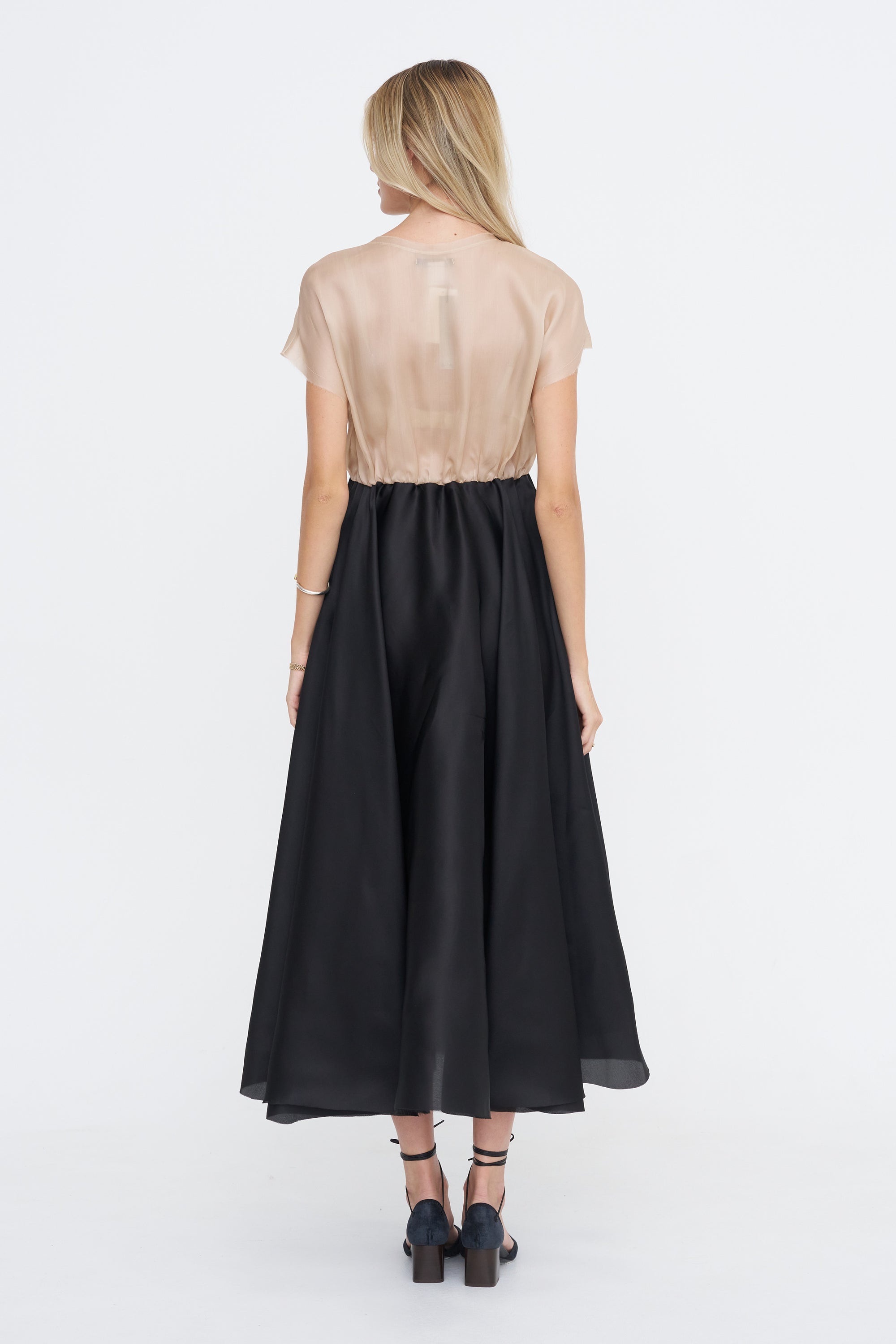 Bow Dress, Almond &amp; Black