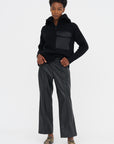 Faux Leather Pants, Black